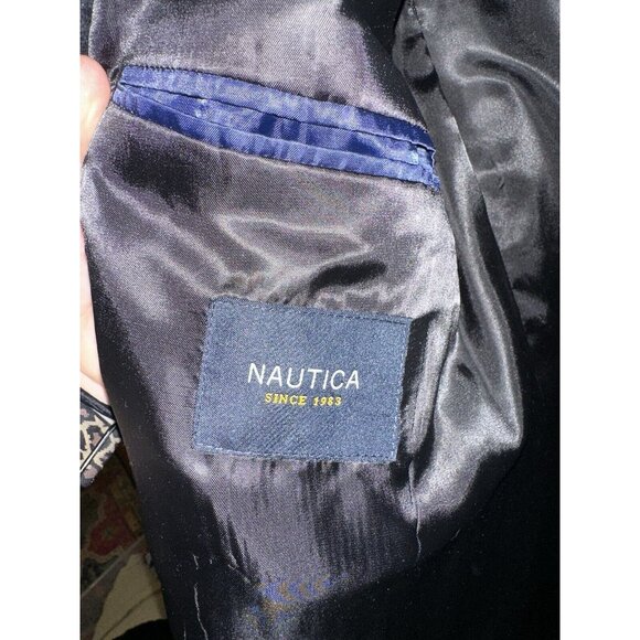 $399 Nautica Men's Gray Wool-Blend Classic-Fit Camber Overcoat Jacket Size 38S - Picture 6 of 9